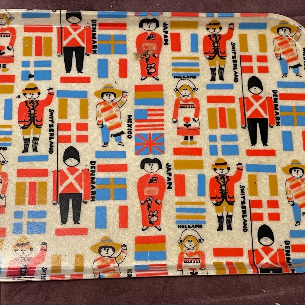 SiLite vintage world tray